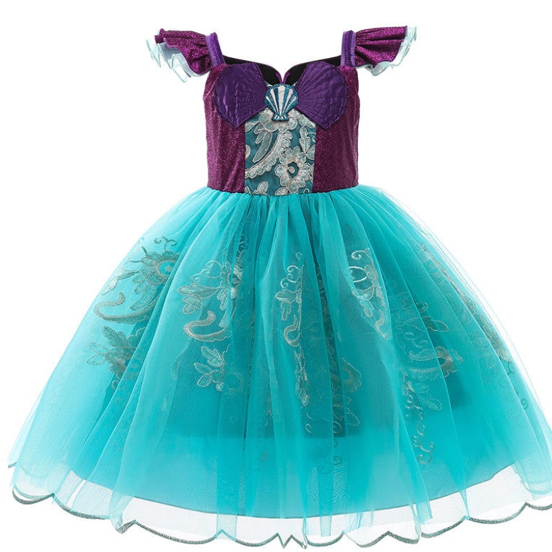 Cô gáinhỏnàng tiên cá Ariel công chúa váy Halloween trang phục ưa thích trẻ em bé gái lễ hội lễ hội quần áo tiệc sinhnhật mùa hè
