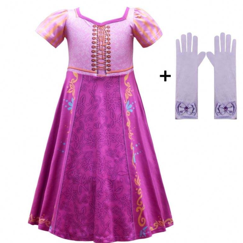 Phong cách mới Rapunzel Girls Long Dress Cosplay Trang phục Ice Princess Phim hoạt hình cho bữa tiệc 3753