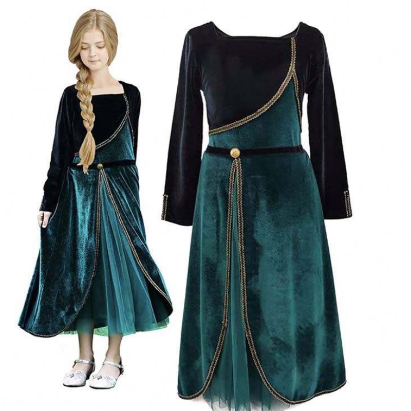 Cô gái Carnival Cosplay trang phụcnữ hoàng Elsa Anna ăn mặc với áo choàng HCGD-038
