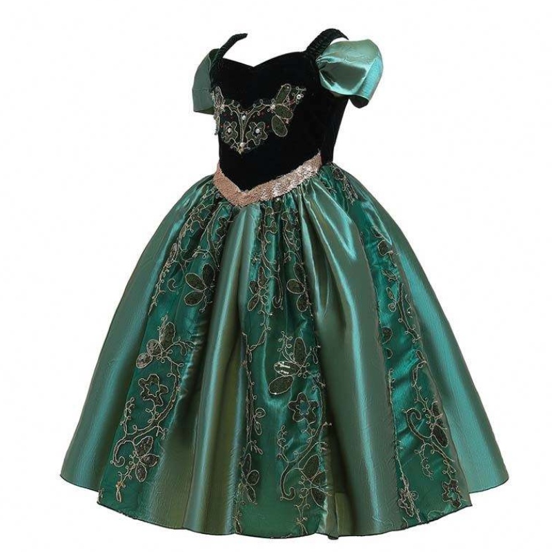 022 váy bán chạynhất trẻ em trẻ emnhỏ bé Halloween Công chúa Anna Elsa Trang phục với Cape HCGD-032