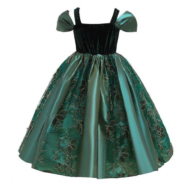 022 váy bán chạynhất trẻ em trẻ emnhỏ bé Halloween Công chúa Anna Elsa Trang phục với Cape HCGD-032