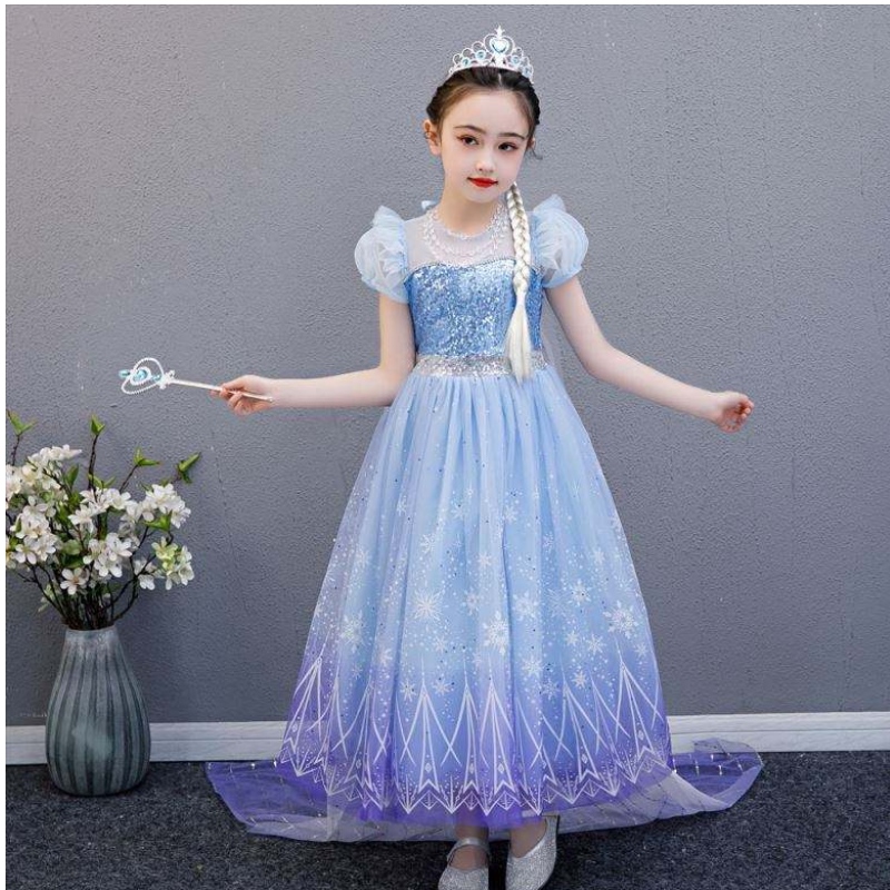 Baige chất lượng cao Elsa 2 Princess Kids Party Phim hoạt hình cosplay trang phục cho bé gái váy
