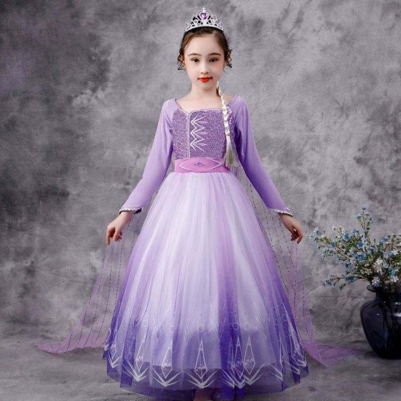Baige mới trang phục Elsa 2 cô gái váy công chúa Snow Queen sinhnhật ưa thích tiệc cosplay trang phục tay áo dài