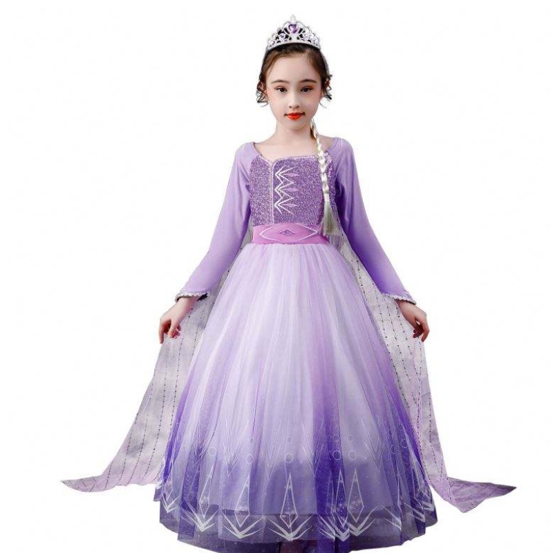 Ong tay áo váy elsa trang phục cosplay trang phục sequin cô gái váy