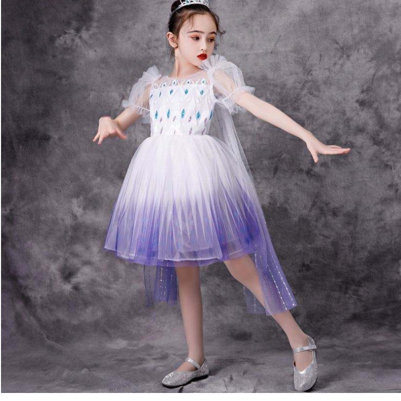 Cô gái mới Elsa 2 Aisha White Dress Kids Princess Girls Halloween Princess Dress