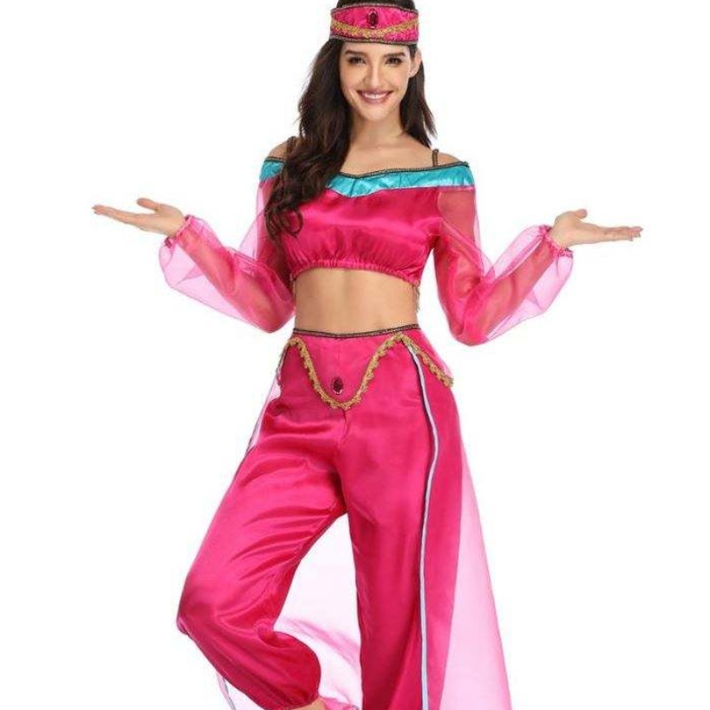 Bán buôn phụnữ gợi cảm tay áo dài Ả Rập Ấn Độ Công chúa Jasmine Trang phục Halloween Fairy Nữ thần Hy Lạp Lady Cosplay Cosplent Trang phục