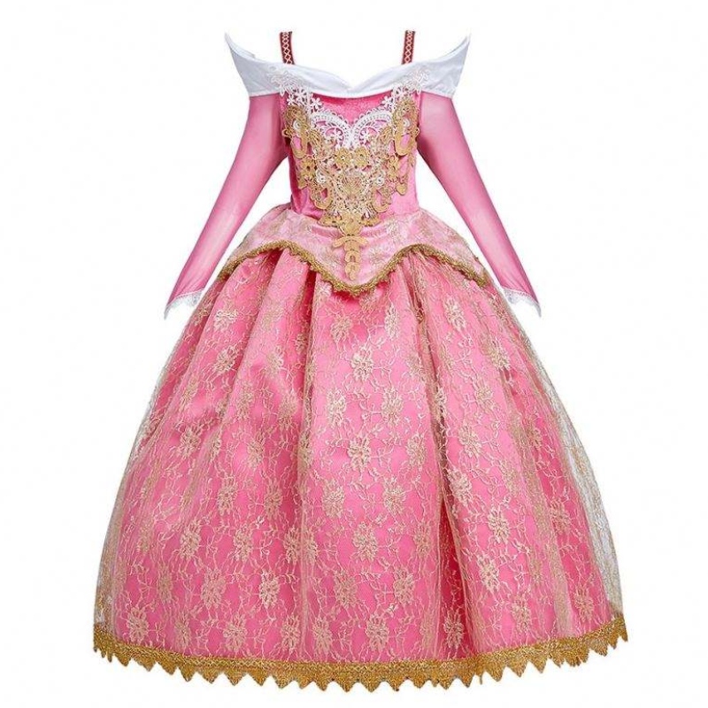 Cô gái Fancy Deluxe Người đẹpngủ Halloween Công chúa Party Party Aurora Dress Up Trẻ em Red Layered Christmas Ball áo choàng