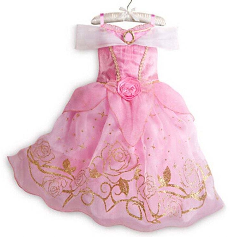 Kid Princess Dress Girl Summer Fancy Party Quần áo trẻ em Rapunzel Người đẹpngủ lễ Giáng sinh Trang phục lễ hội lễ Giáng sinh