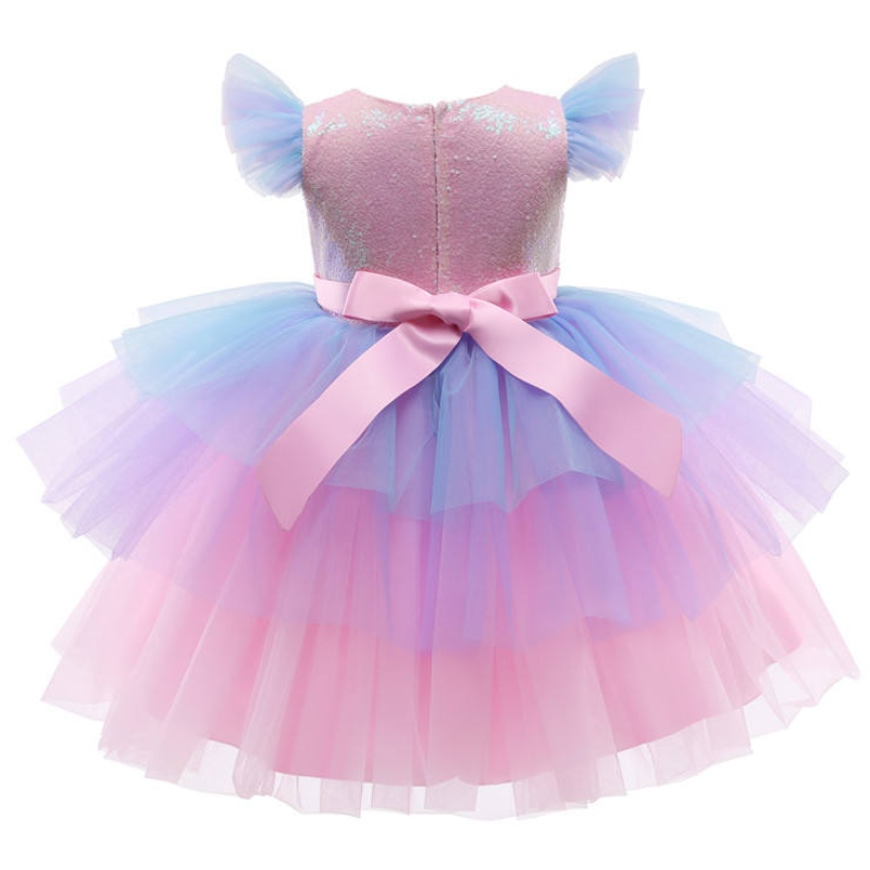 Cô gái trang phục công chúa trang trọng trẻ em ren ren cầu vồng buổi tối thanh lịch bữa tiệc Tutu Prom áo choàng trẻ em cộng đồng đám cướin Trang phục