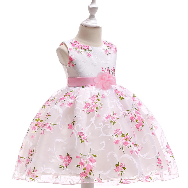 Trẻ mới biết đi, đám cưới trắng satin công chúa trẻ sơ sinh váynơ 1năm sinhnhật buổi tối bữa tiệc trẻ sơ sinh váy rửa tội cho cô gái mặc quần áo