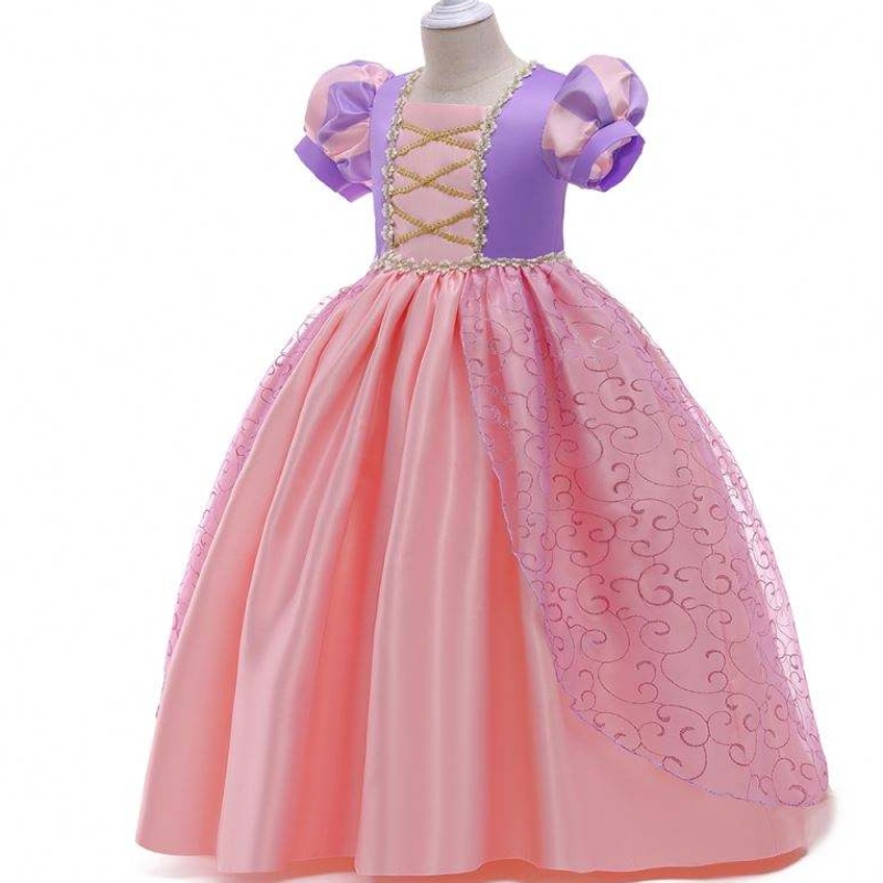 Baige Mới trẻ em Halloween Trang phục Cô gái màu tím Rapunzel Sofia Snow Queen Cosplay Princess Dress