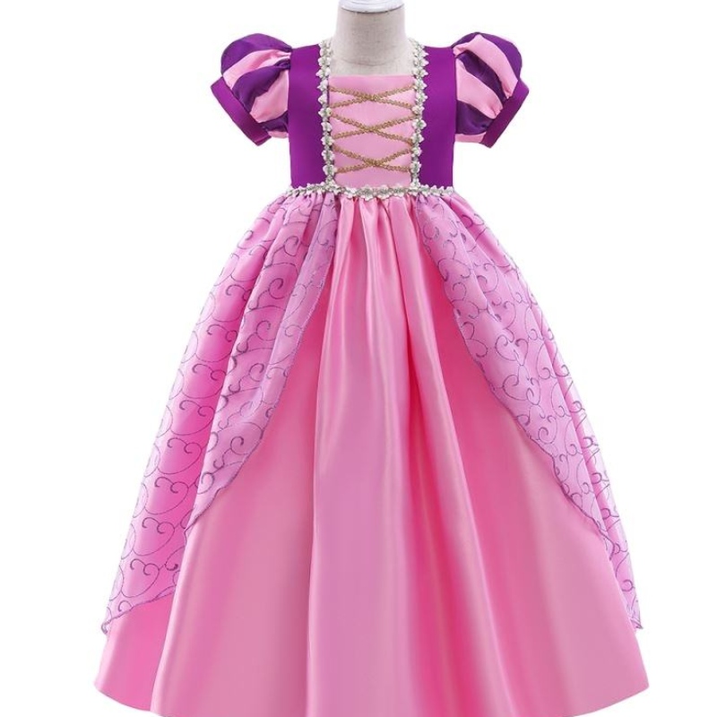 Baige Mới trẻ em Halloween Trang phục Cô gái màu tím Rapunzel Sofia Snow Queen Cosplay Princess Dress