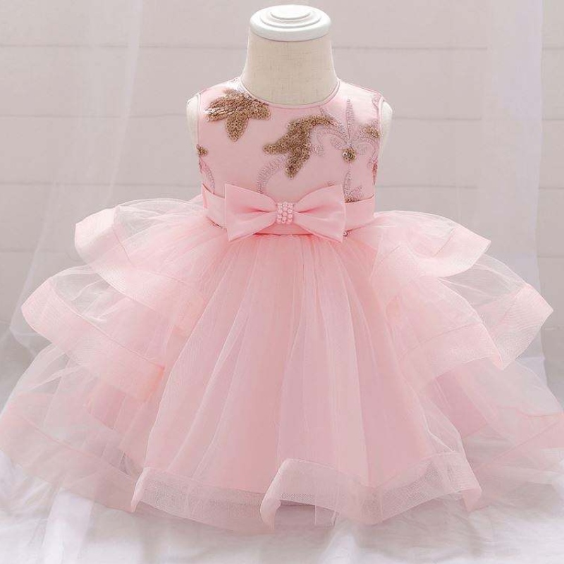 2021Summer New Girls 2-6năm trẻ mới biết đi Bữa tiệc trẻ sơ sinh Công chúa Tây Ban Nha Birthday Lace Children Dresses With Bow Woistl L1929XZ