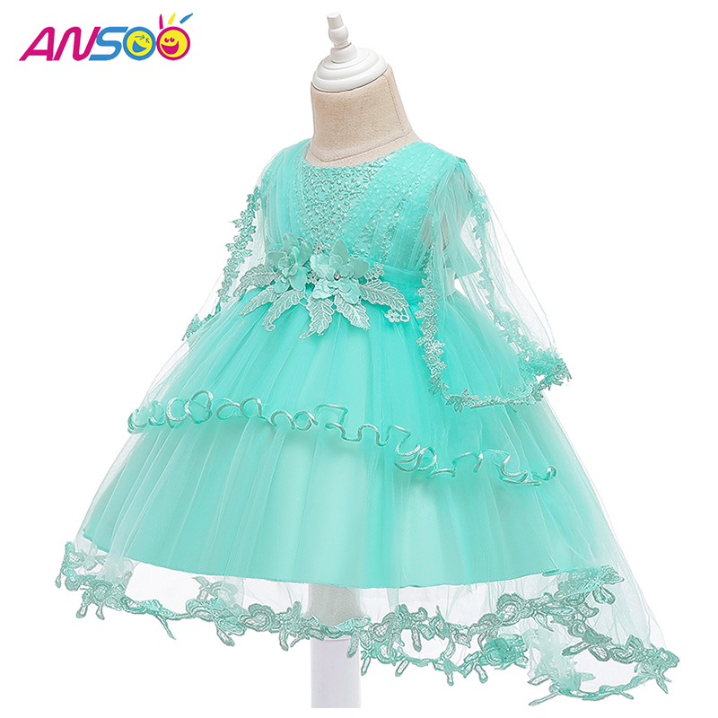 Ansoo Princess Flower Girl Dress Summer Tutu Wedding Party Party Kid