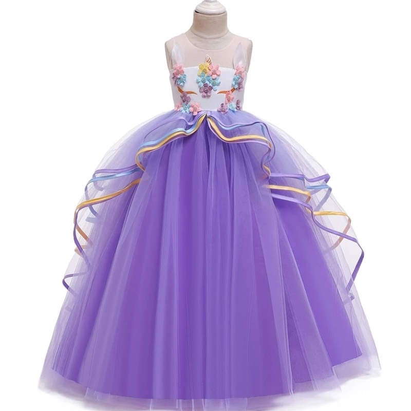 Cô gái ưa thích Halloween Unicorn Party V ăn dài trang phục Girls cho trẻ em quần áo trẻ em gái mặc quần áo trẻ em
