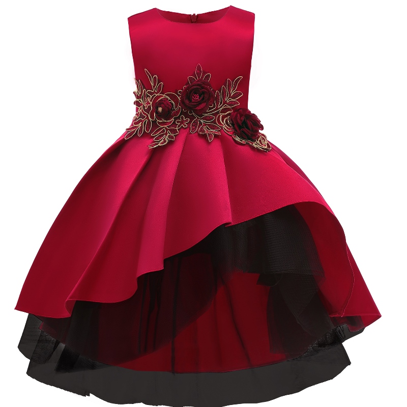 Váy vest của trẻ em váy hoa công chúa hoa công chúa váy cá cho piano biểu diễn