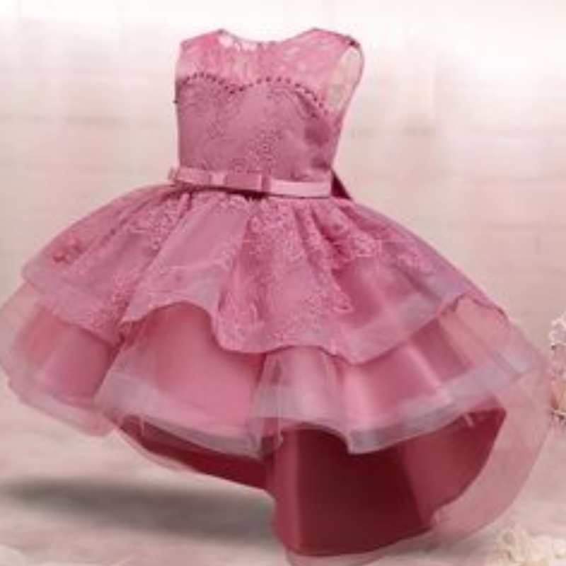 Cô gái Giáng sinh váy công chúa dành cho trẻ em ren trang phục hoa trẻ em