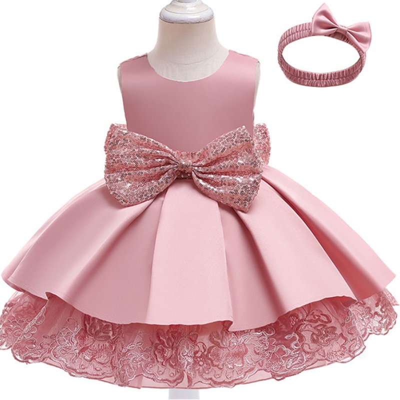 Em bé sinhnhật lần đầu báp têm sequin tutu váy trẻ em quần áo trẻ mới biết đi tiệc cưới buổi tối trang phục công chúa