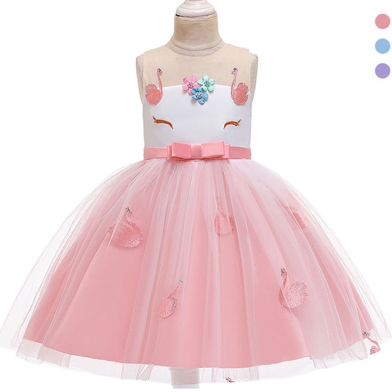 Ansoo Kids Girls Váy cầu vồng sinhnhật công chúa không tay váyngủ lân kỳ váy công chúa cho các cô gái 12 tuổi