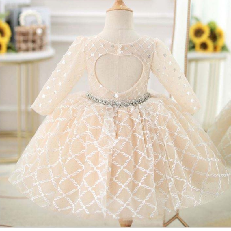 Baige Oem Children \\\\ spress váy công chúa cô gái bằng sợi bông hoa piano trang phục chủnhà