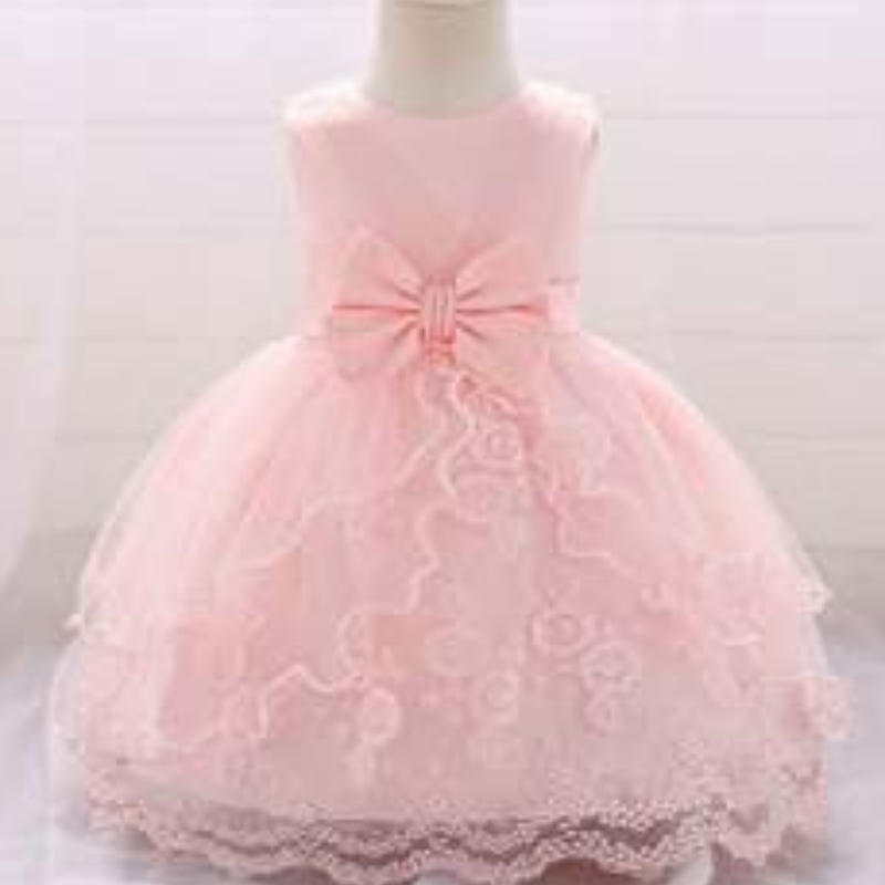 Bán buôn mùa hè Baby Prom Christening Dress Event Wedding Dress Váy hoa 1-2năm sinhnhật Áo choàng L1869XZ