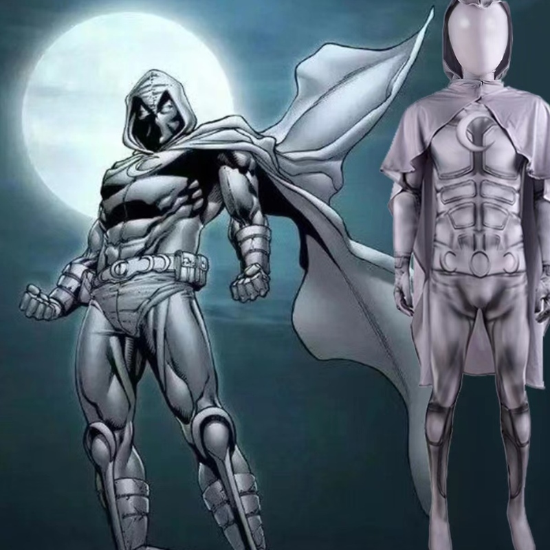 Superhero Moon Knight Trang phục Marc Spector Phim Cosplay Halloween Jumpsuit Bodysuit cho trẻ em vànam giới