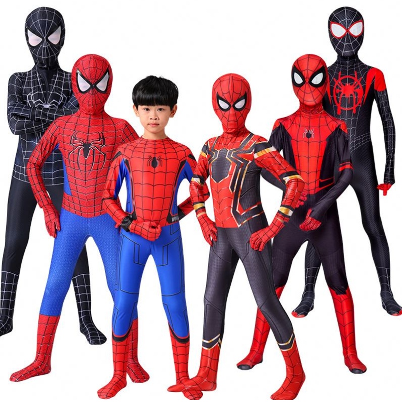 Cácnhà sản xuất bán buôn đa dạng của Spider song song với trang phục quần áo cosplay và thoáng khí của Spider