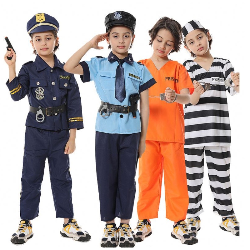 Halloween Dress Up Policeman Pray Play Đặt trang phục cảnh sát trẻ em cho các chàng trai HCBC-005
