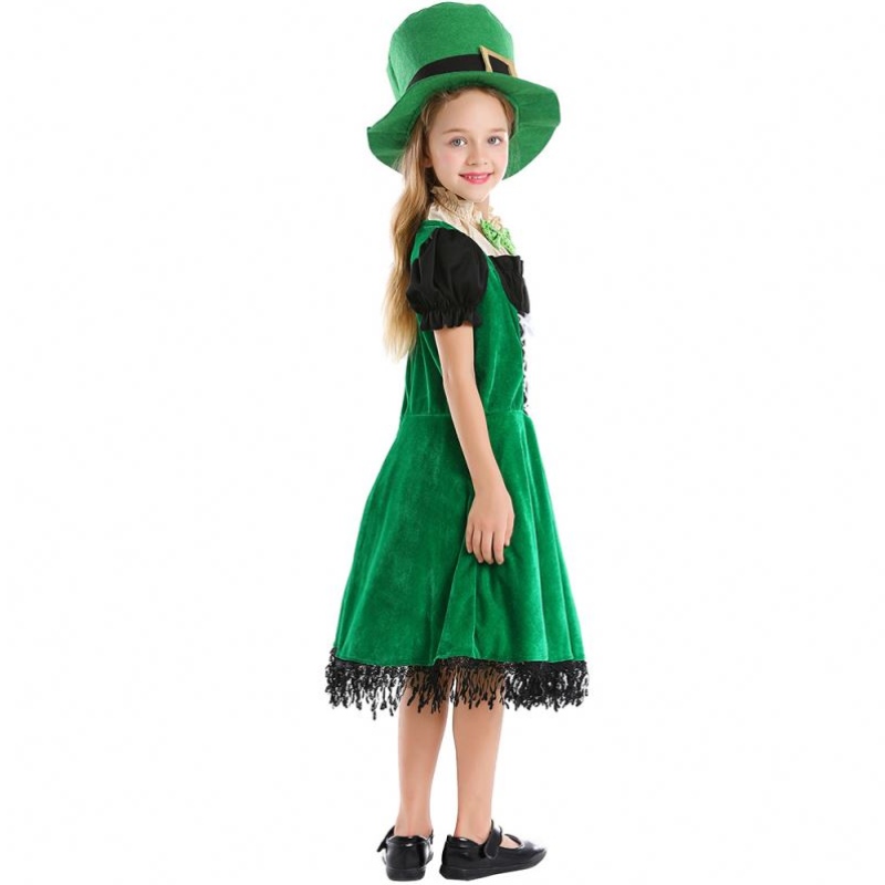 Chất lượng cao Elf Children Cosplay Fancy Party Dress Carnival Leprechaun St.
