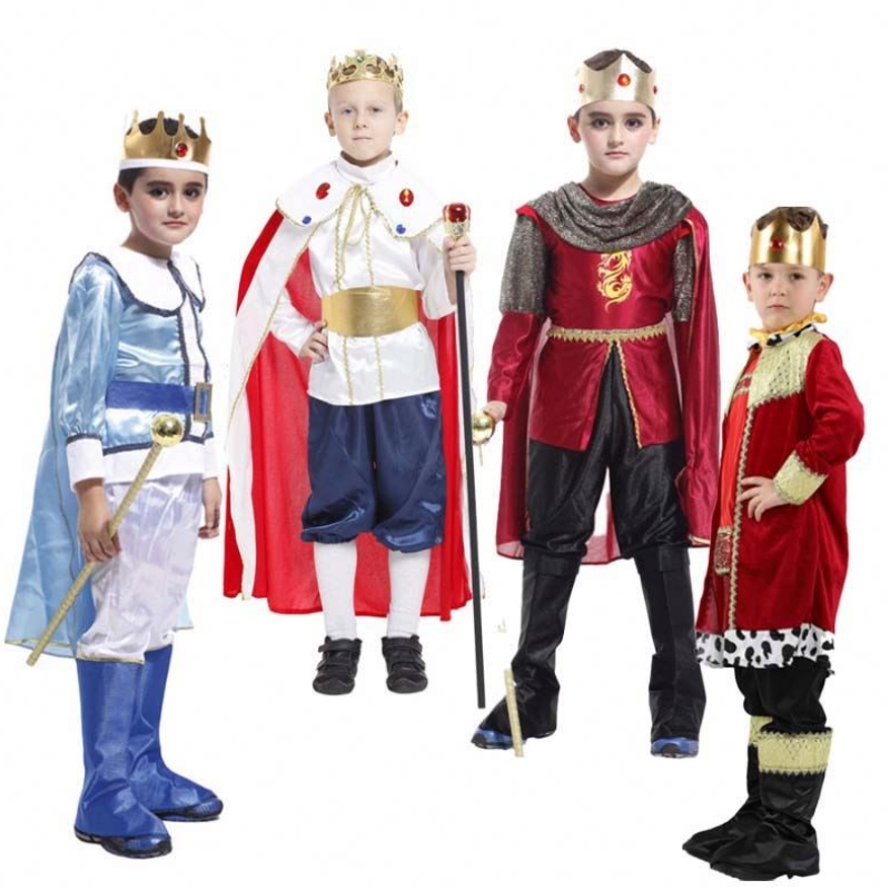 Trang phục Cosplay Giáng sinh Halloween Trang phục Fancy Up Kids Boys Hoàng tử Trung cổ Boy King Trang phục HCBC-022