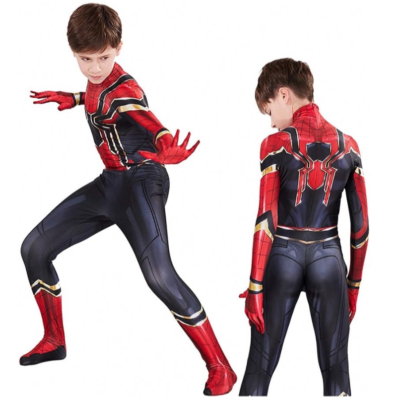 Trang phục trẻ em Halloween Trang phục tương thích Superhero Spiderman Suit Suits Kids Party Cosplay Phong cách 3D Quà tặng tốtnhất