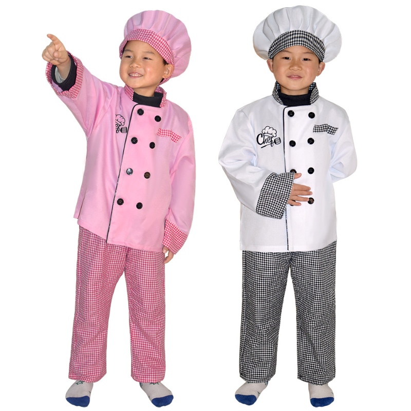 Phong cách mới Trẻ em Chef Trang phục Halloween Party Cosplay Vai trò bộ trang phục của cô gái