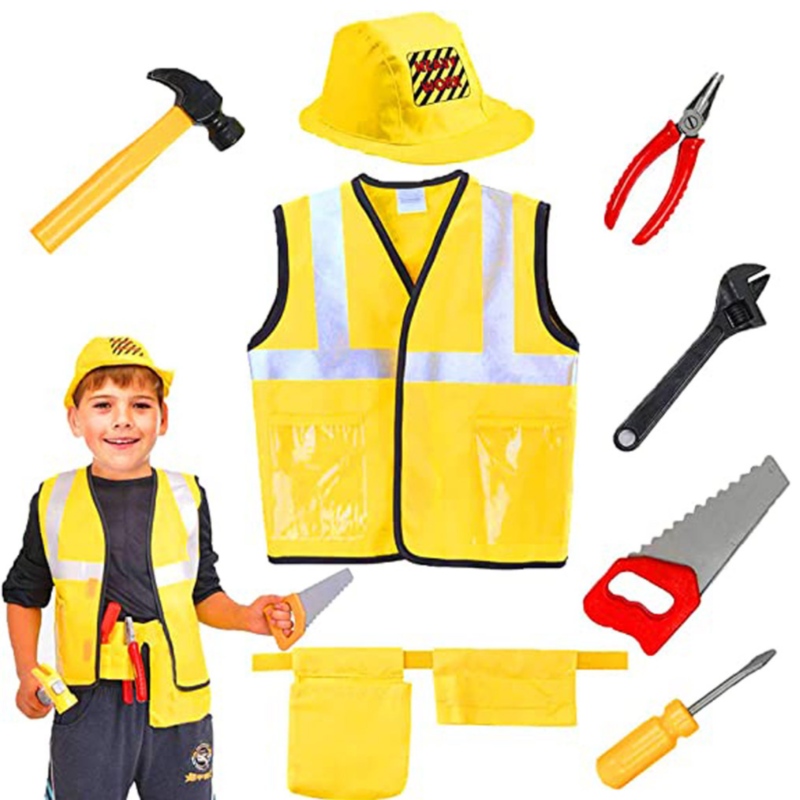 Kỹ sư trẻ em Vai trò trang phục thú y Trẻ em Chuyên gia Trảinghiệm Chơi Trang phục Halloween với đạo cụ